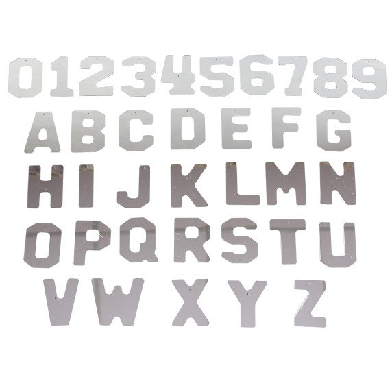 MASTERKIDZ Double-Sided Acrylic Mirrors Letters Numbers Montessori Alphabet