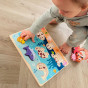 TOOKY TOY Wooden Montessori Puzzle Sea World Fish Turtle Shapes