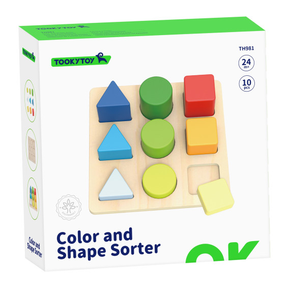 TOOKY TOY Educational Geometric Shapes Puzzle