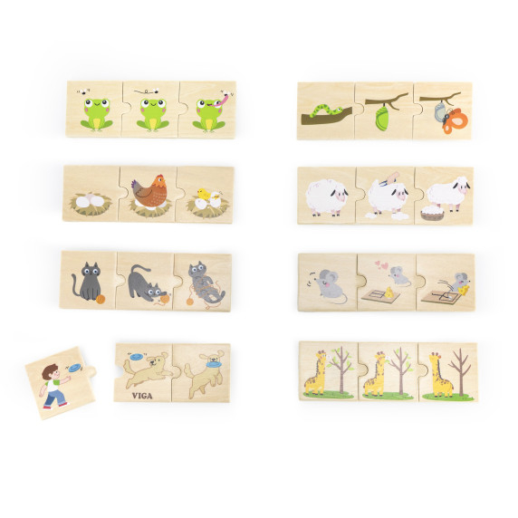 VIGA Wooden Puzzle Match Animal Activities