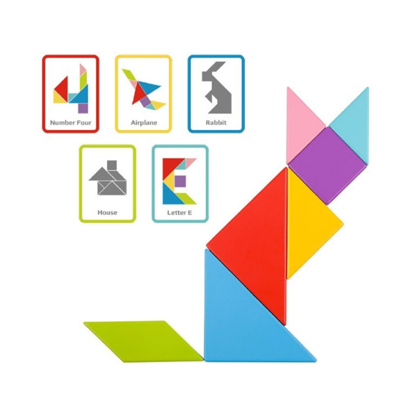 TOOKY TOY Wooden Tangram Puzzle