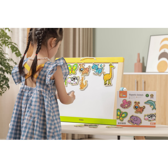 VIGA Wooden Magnets Animals set of 20 pieces
