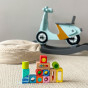 TOOKY TOY Wooden Box Sensory Blocks Multifunctional Puzzle Shapes Sound Touch 12 pcs.