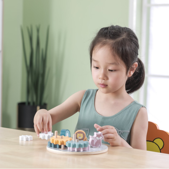 VIGA PolarB Wooden Gears with Animals