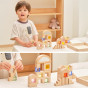 VIGA Wooden Construction Blocks with Colored Windows 32 pcs.
