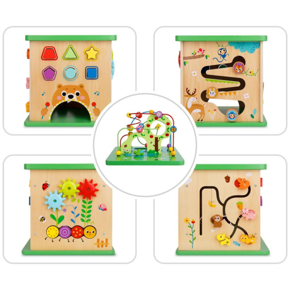 TOOKY TOY Educational Cube Sorter Maze Intertwining 5-in-1