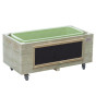 Classic World Edu Wooden Flower Pot on Wheels for Children with Blackboard