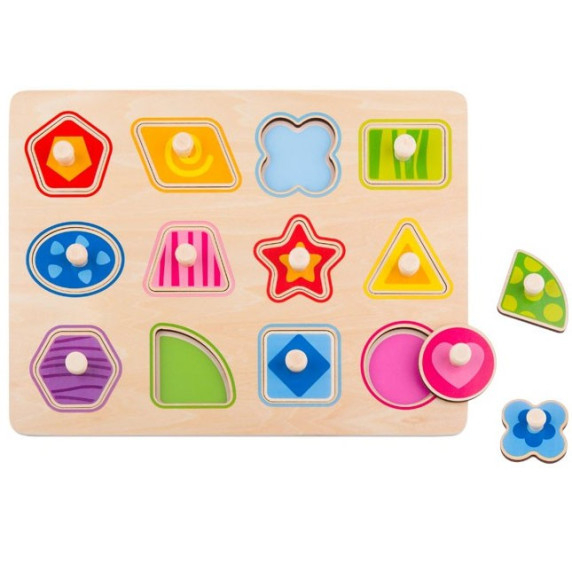 TOOKY TOY Puzzle Montessori Shape Learning Puzzle with Pushpins
