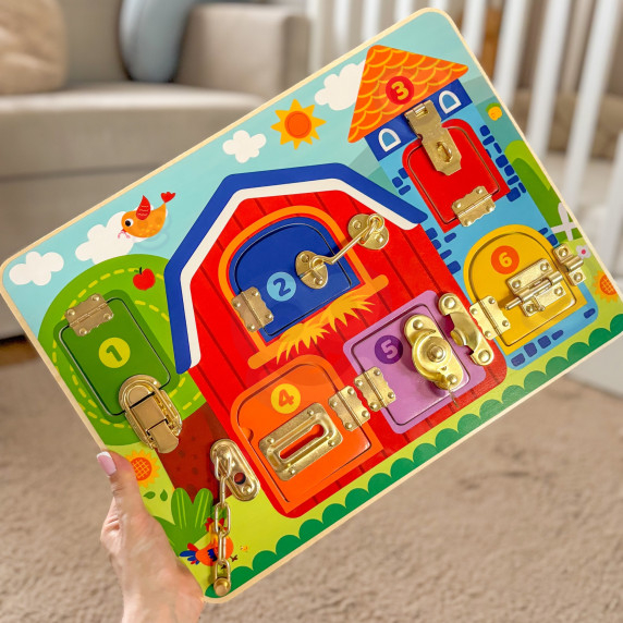 TOOKY TOY Manipulative Board Castles Pictures Farm