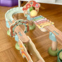 TOOKY TOY Wooden Musical Ball Track 44 Pieces Pastel