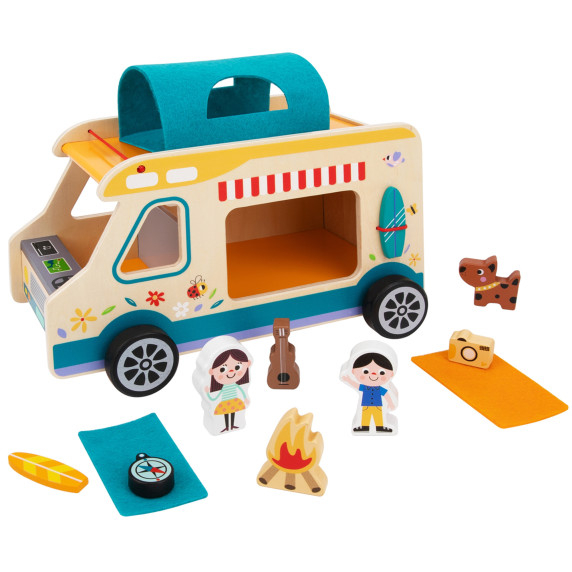 TOOKY TOY Wooden Camper Characters Camping