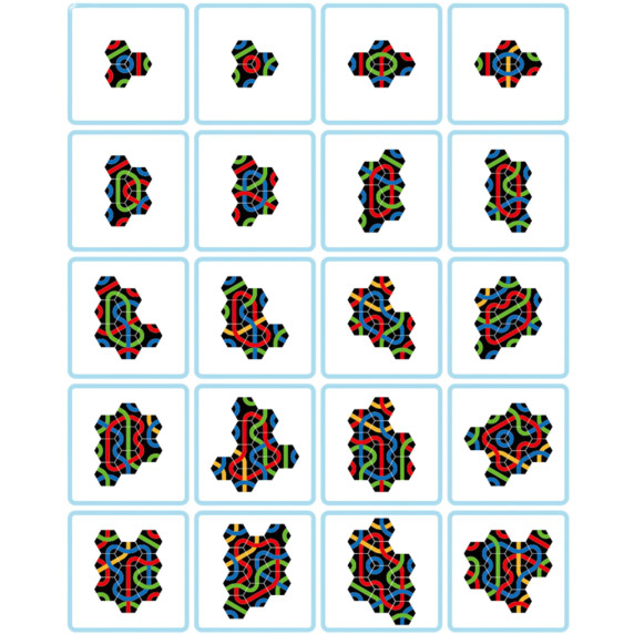 Woopie Puzzle Game Match Color Paths Hexagon Puzzle