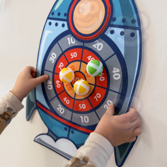 WOOPIE Velcro Dartboard Rocket Arcade Game