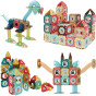 WOOPIE Magnetic Construction Blocks 3D Educational Set Ball Track 128 pcs.