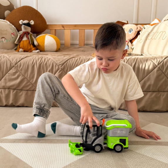 WOOPIE City Sweeper 1:16 Green Sound and Light Effects