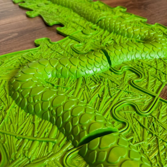 WOOPIE Sensory Mat Orthopedic Puzzle Snake Green 6 pcs.