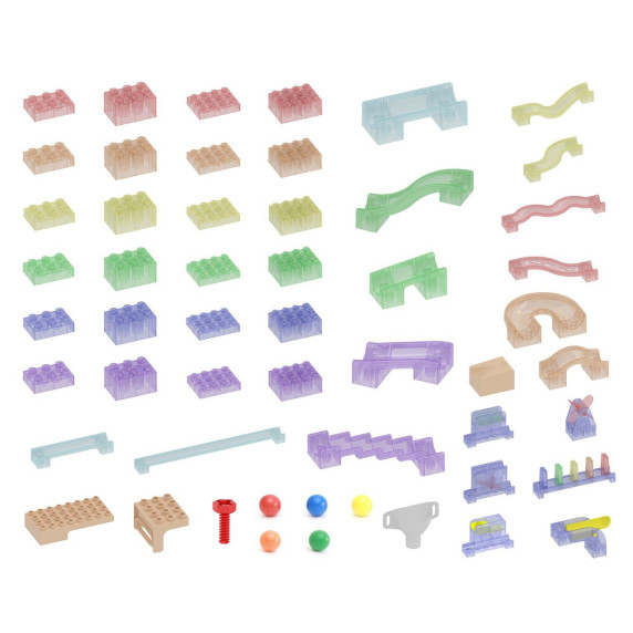 MASTERKIDZ Ball Track Construction Set STEM Board 440 pieces