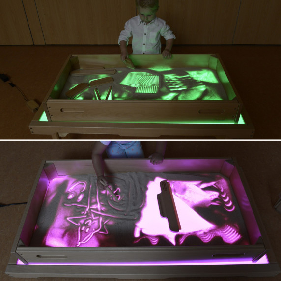 MASTERKIDZ Rectangular Sand Play Tray with LED Panel
