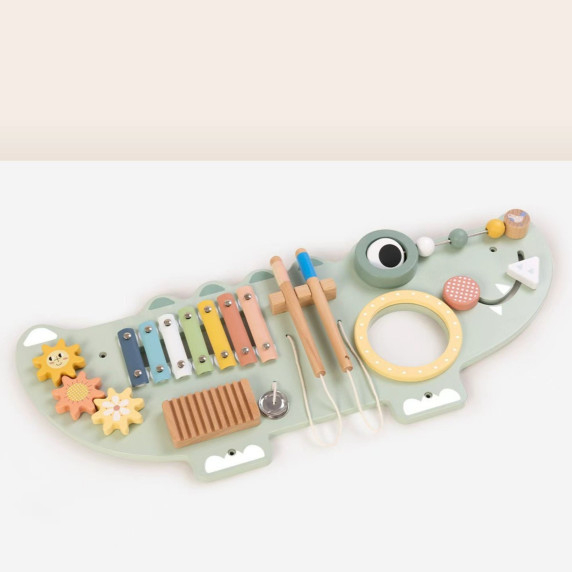 TOOKY TOY Trämanipuleringsbräda Krokodil 3 st.