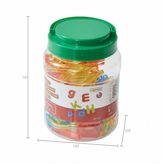 MASTERKIDZ Transparent Alphabet 52 Colored Letters for LED Panels