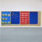 MASTERKIDZ Fabric Hanging Sheet with Pockets for Flashcards and Pictures Red