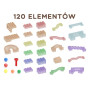 MASTERKIDZ Ball Track Construction Set STEM Board 120 pieces