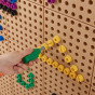 MASTERKIDZ Colorful Screws 5 Shapes for STEM Creative Board 512 Pieces Mix Colors