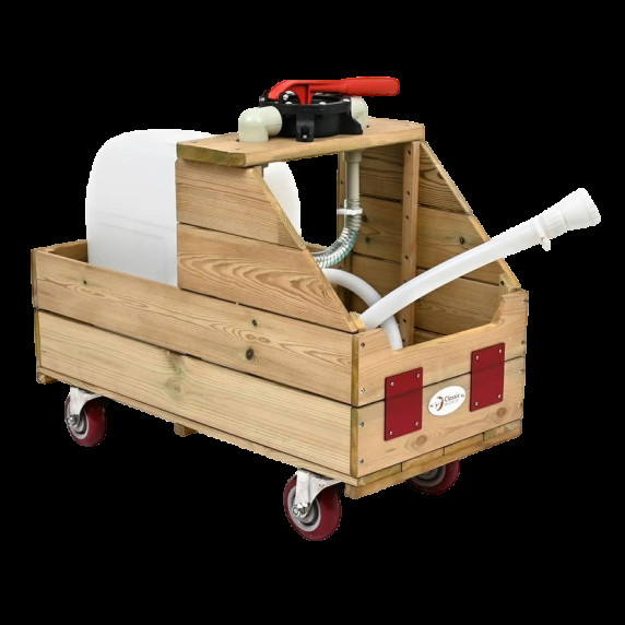 CLASSIC WORLD EDU Wooden Water Cart for Watering + Hose