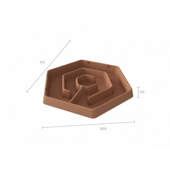 MASTERKIDZ Hexagonal Sand and Water Play Table with Adjustable Height Maze