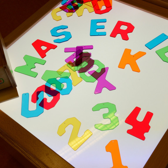 MASTERKIDZ Transparent Numbers and Letters 38 pcs Montessori