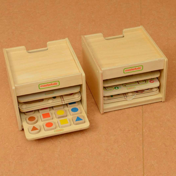 MASTERDKIZ Small Cabinet for Storage of Handy Educational Boards for 3 Boards