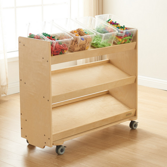 MASTERKIDZ Shelf on Wheels - 3 Shelves for STEM Board Accessories 800H x 800L