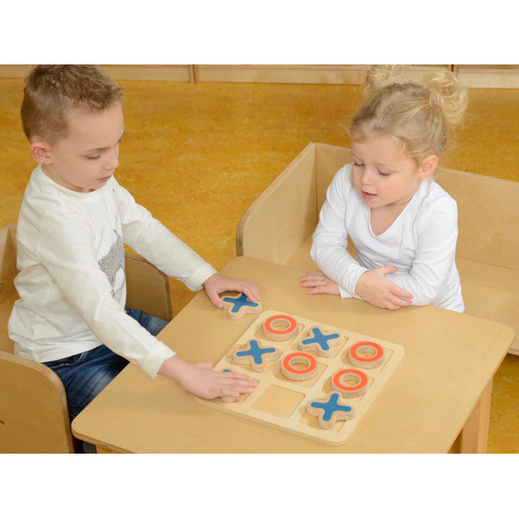 MASTERKIDZ Tic-Tac-Toe Wooden Game for Kids Logical Puzzle