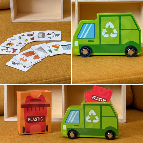 TOOKY TOY Wooden Recycling Center Educational Sorter
