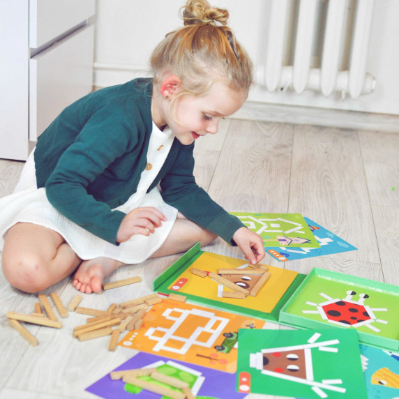 TOOKY TOY Puzzle Logic Game Puzzles Magnetic Blocks for Children 49 pcs.