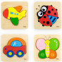 VIGA Baby's First Wooden Puzzle Teddy Bear