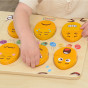 MASTERKIDZ Wooden Eggs Emotion Learning Board - What Humor? Montessori