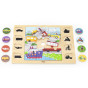 VIGA Wooden Puzzle Guess the Shadow - Means of Transport 17-piece puzzle