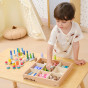 VIGA Wooden Educational Blocks Montesori Puzzle 141 pcs.