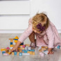 VIGA PolarB Set of wooden blocks in a bucket - 60 pieces