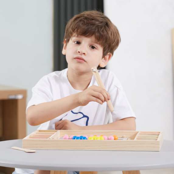 VIGA Wooden Ball Catch and Match Game Montessori Puzzle