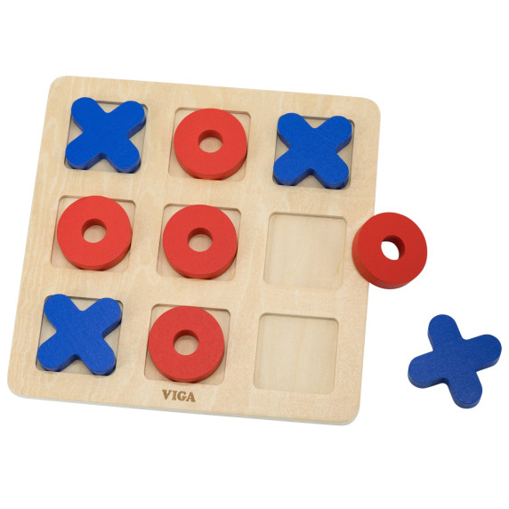 Viga Wooden Classic Tic-Tac-Toe Game