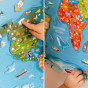 Viga 2in1 Educational Board with Magnetic Montessori World Map
