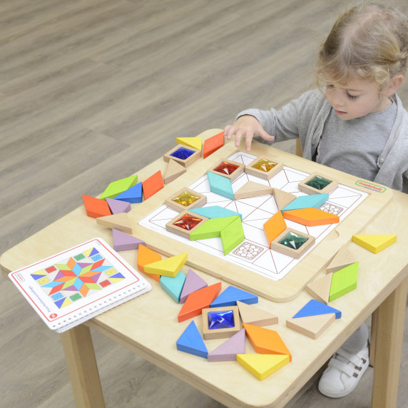 MASTERKIDZ Montessori Tangram Color and Shape Learning Mosaic Puzzle