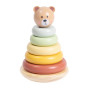TOOKY TOY Wooden Sensory Puzzle Pyramid Teddy Bear Sensory Colorful Stacker