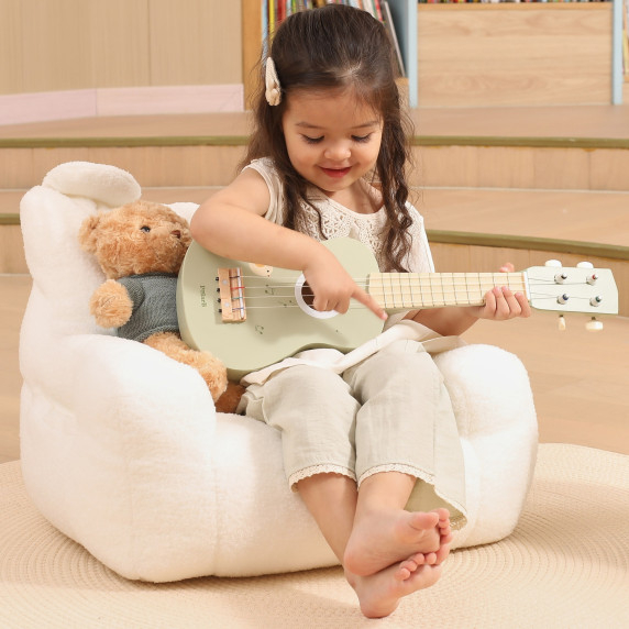 Viga Wooden Ukulele Guitar for Kids Green with Musical Notes