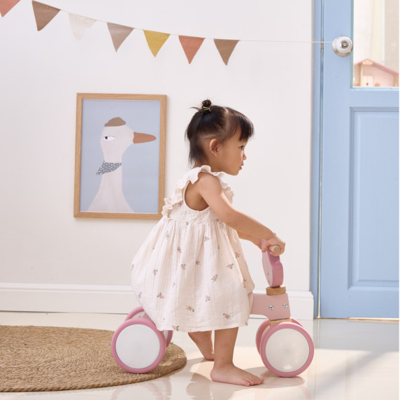 VIGA PolarB Wooden Fox Ride-On with Soft Wheels