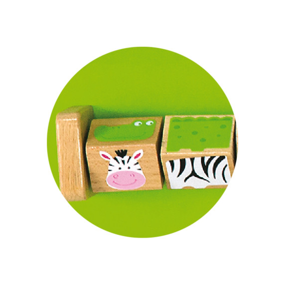 VIGA Educational Manipulative Sensory Board Wooden Crocodile FSC Montessori Certificate