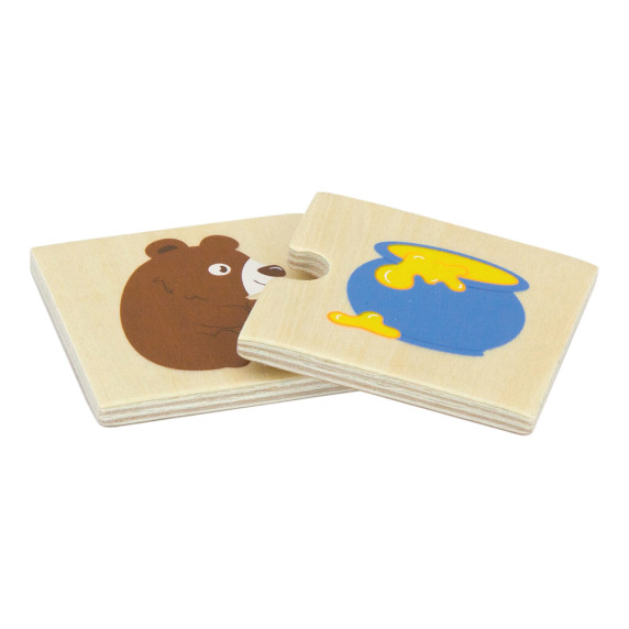 VIGA Wooden Puzzle Feed the Animal What Animals Eat Puzzle