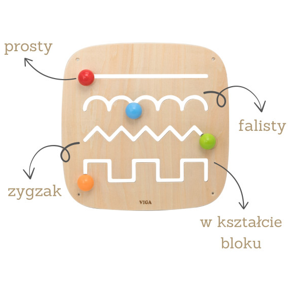 VIGA Wooden Manipulative Sensory Maze Board